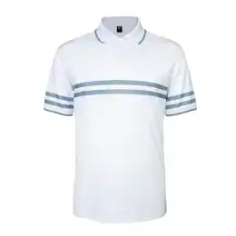 Pique Printed Stripe Tennispolo
