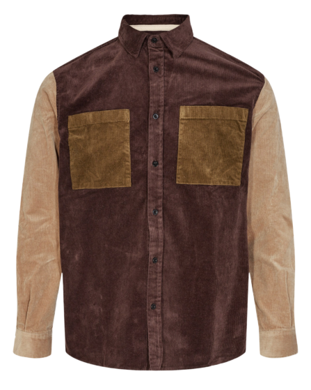 Aklois Corduroy Colorblock Shirt