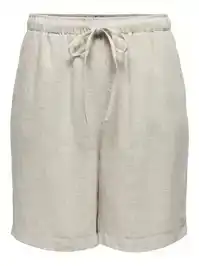 Sista MW Pull-Up Linen Blend Shorts