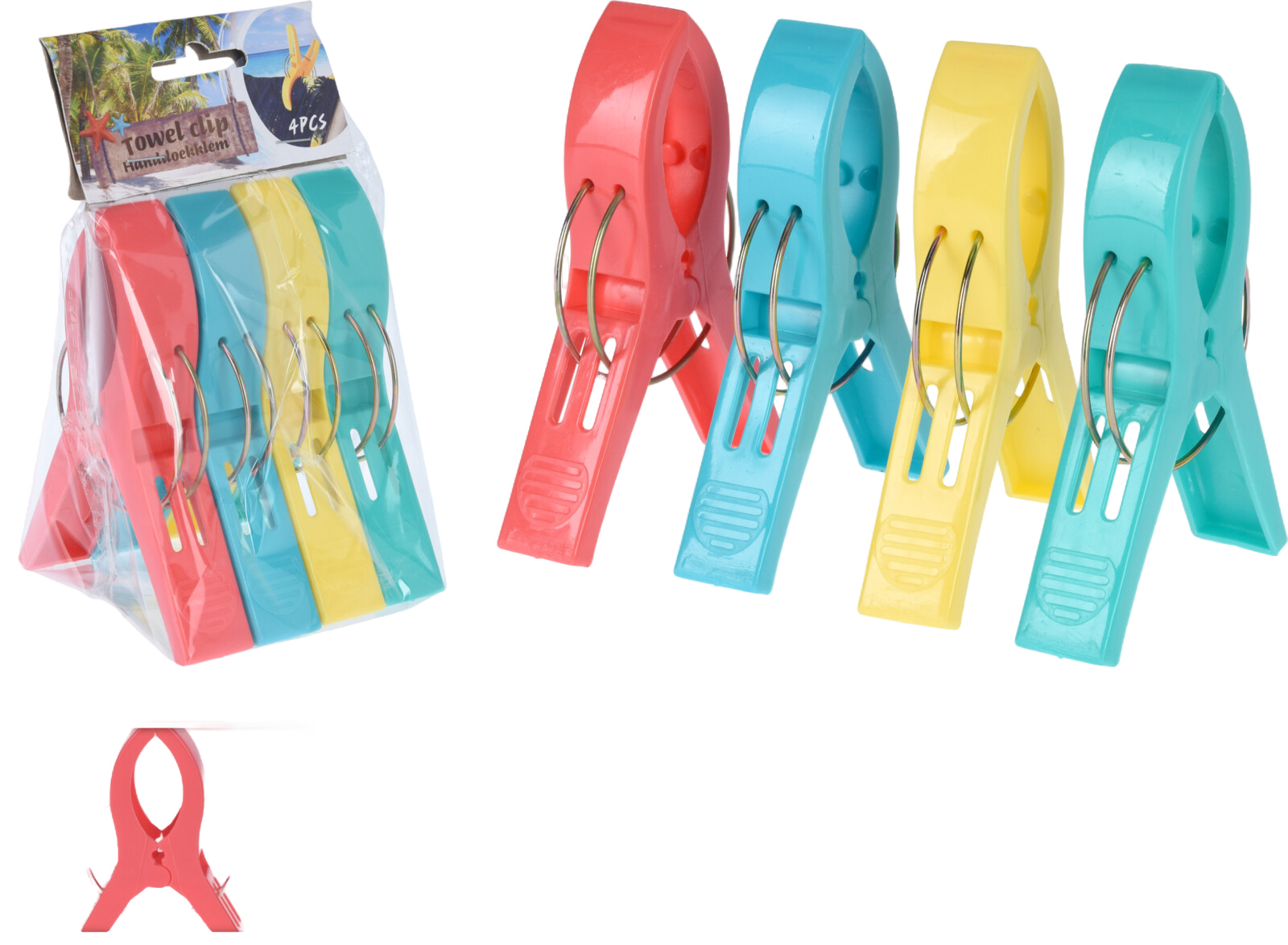 Handdoekklem 4 stuks
