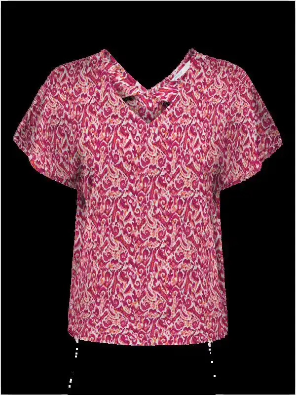 Only T-shirt Onlaxi S/s Top Ex Ptm 15337835 Fuchsia Purple/boho Bloom Dames Maat - S