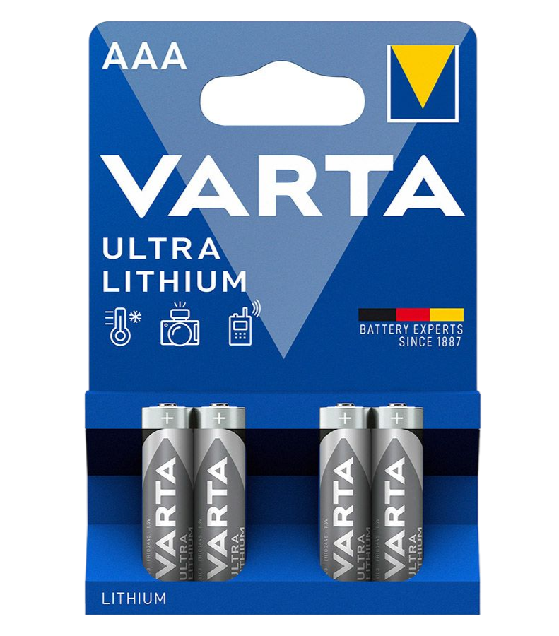 Ultra Lithium AAA 4-pack Batterijen