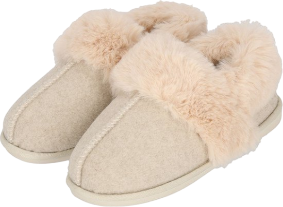 Home Boots Felt + Fur Pantoffels