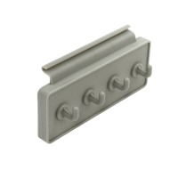 Tentrail Kapstok 4-Haaks