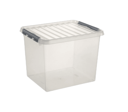 Q-line opbergbox 52L transp./metaal