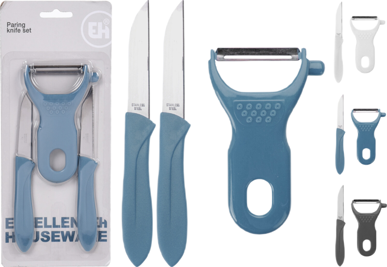 Household Blue Schilmessenset 3 dlg