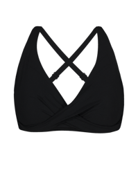 Solid Cross Halter Full Bikini Top