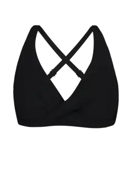 Solid Cross Halter Full Bikini Top