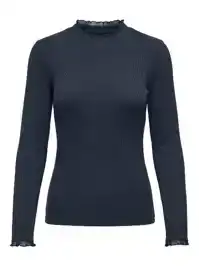 Leslie L/S Lace Mix Top Jrs