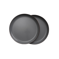 SMALL PLATE ENAMEL SET 2 PCS SLATE GREY