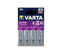 Ultra Lithium AA 4-pack Batterijen