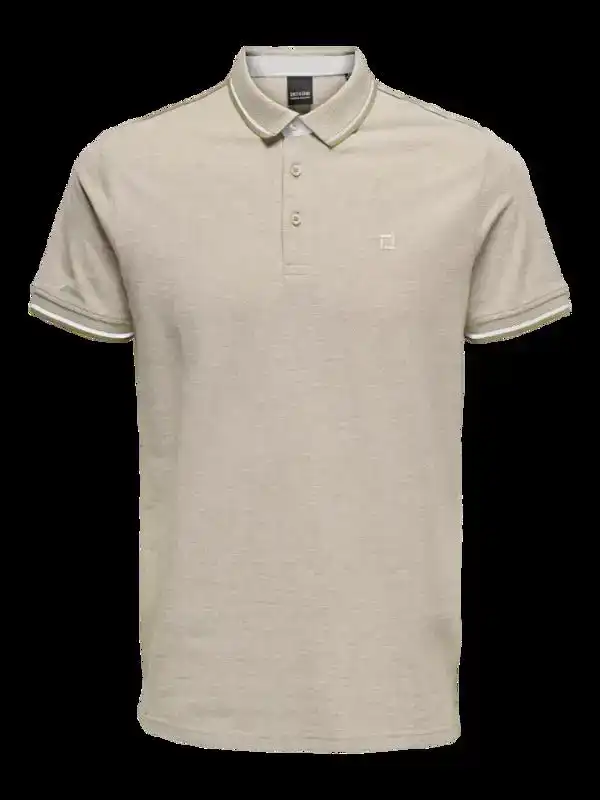 Only & Sons Poloshirt Onsfletcher Slim Ss Polo Noos 22024827 Chinchilla/chinchilla Mannen Maat - XL