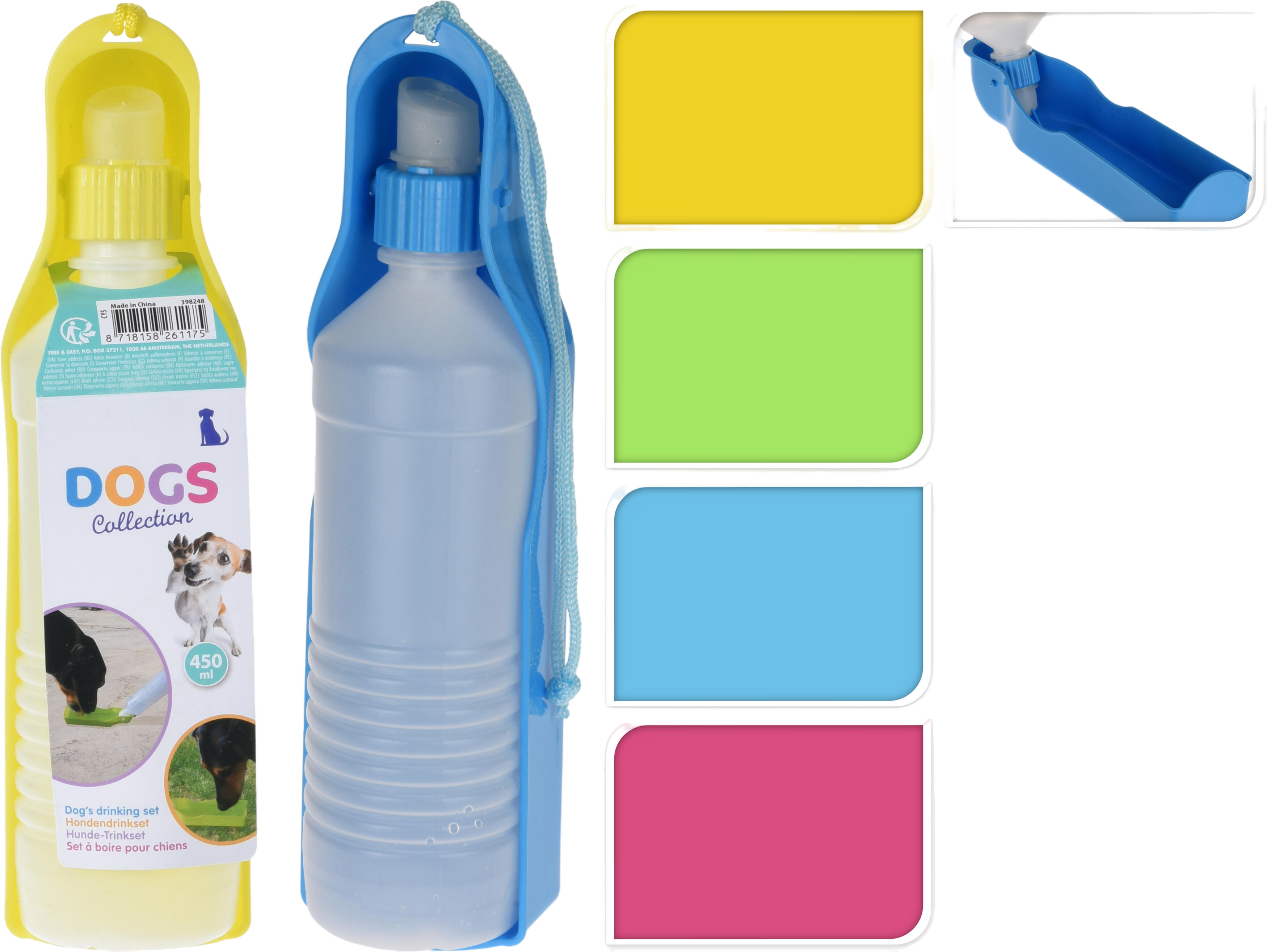 Drinkfles voor Honden met Houder