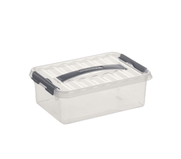 Q-line opbergbox 4L transp./metaal