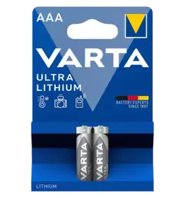 Ultra Lithium AAA 2-pack Batterijen