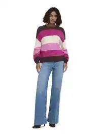 Latia L/S Stripe Pullover Knit