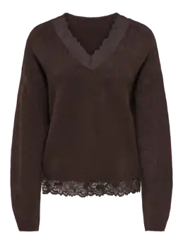 ONLCLOVER LS Lace V-Neck Reversible Trui