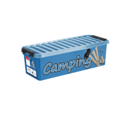 Q-line camping box met inzet 9,5L blauw zwart