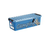 Q-line camping box met inzet 9,5L blauw zwart