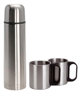 Thermosfles 1 Liter met 2 Drinkbekers