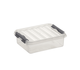 Q-line opbergbox 1L transp./metaal