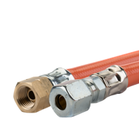 Gasslang PVC 1/4 Knelkoppeling 8 mm 45 cm