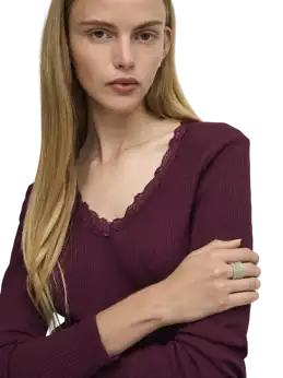 Sara Sharai L/S V-Neck Top Jrs