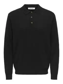 Loui Reg 12 Ls Mel Polo Knit