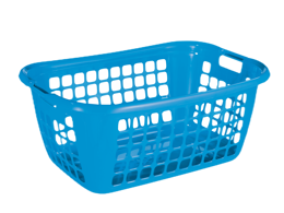 BASIC WASMAND 65CM LAAG BLAUW