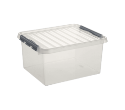 Q-line opbergbox 36L transp./metaal