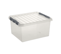 Q-line opbergbox 36L transp./metaal