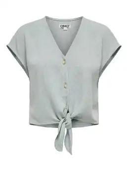 Sista SS Knot Linen Blend Shirt