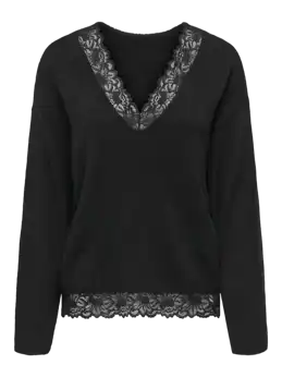 ONLCLOVER LS Lace V-Neck Reversible Trui