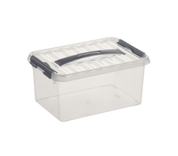 Q-line opbergbox 6L transp./metaal