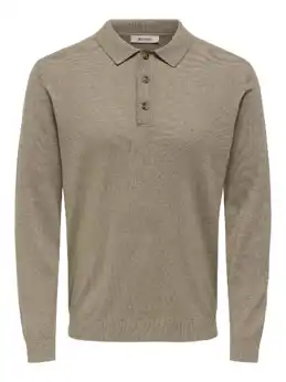 Loui Reg 12 Ls Mel Polo Knit