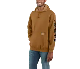 Sleeve Logo Hooded Sweatshirt