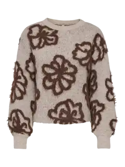 ONLFELICIA LS Short O-Neck Detail Trui