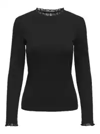 Leslie LS Lace Mix Top