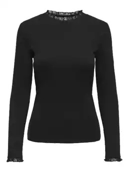 Leslie LS Lace Mix Top