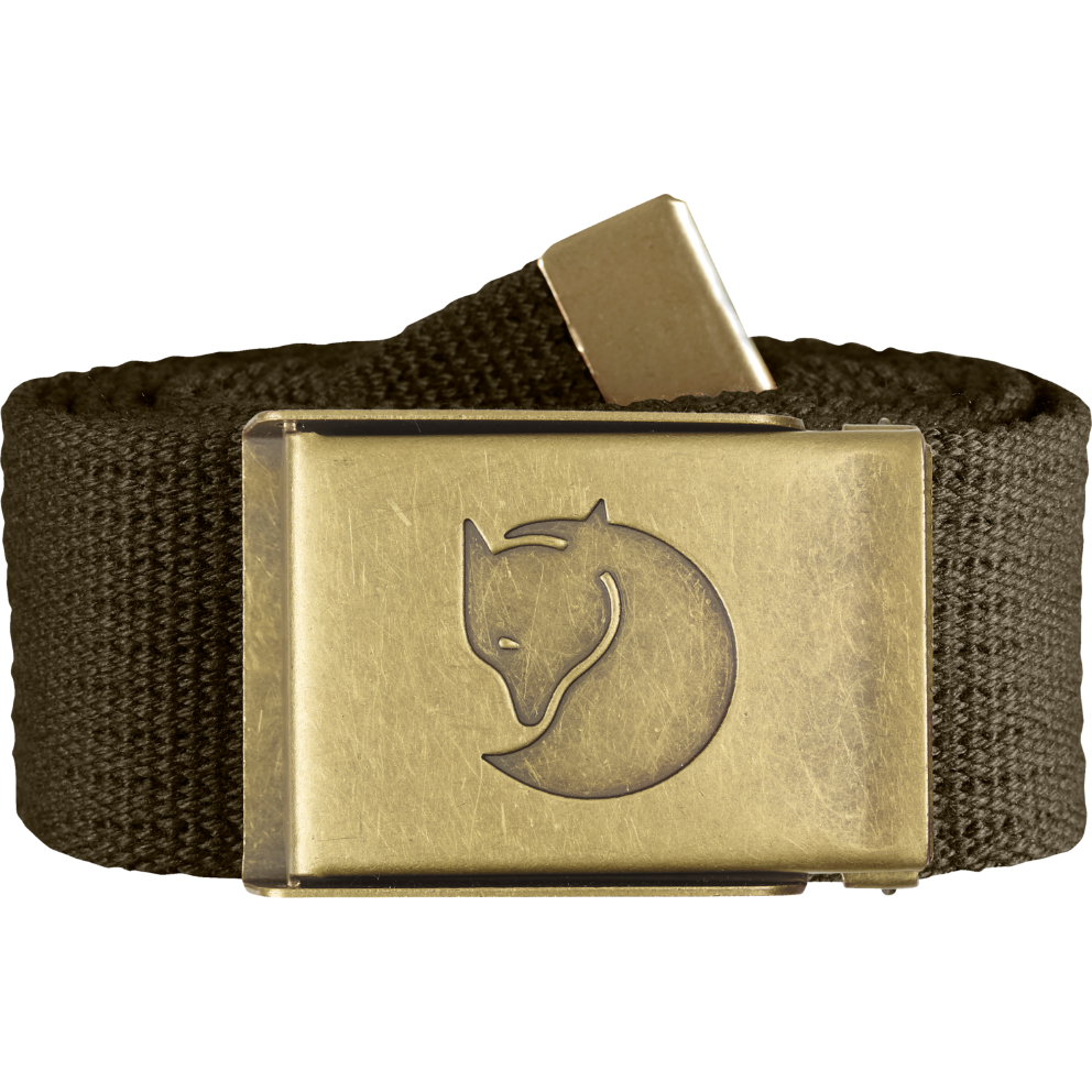 Canvas Brass Belt 4 cm