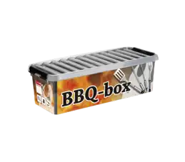 Q-line bbq box met inzet 9,5L metaal zwart