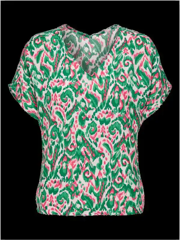 Only T-shirt Onlaxi S/s Top Ex Ptm 15337835 Deep Mint/boho Bloom Dames Maat - S