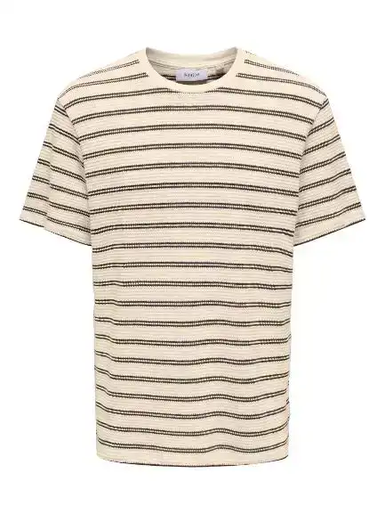 Ian Reg Ss Stripe Struct Tee