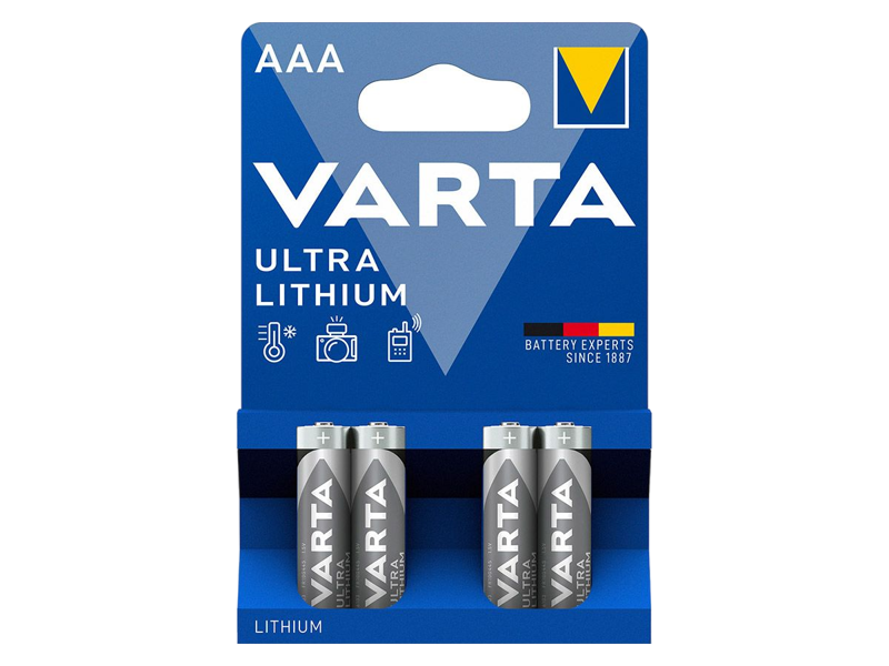 Ultra Lithium AAA 4-pack Batterijen