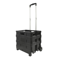 Inklapbare transporttrolley met krat