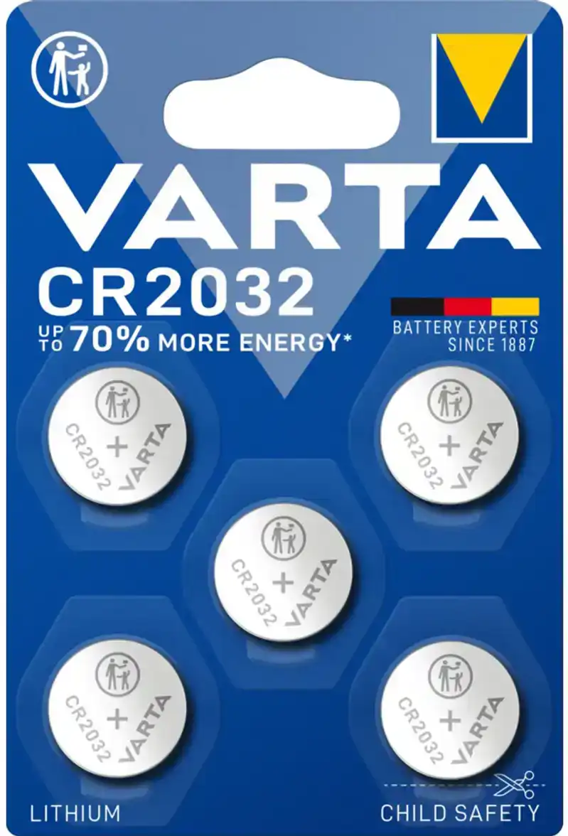 CR2032 Lithium 5-pack Batterijen
