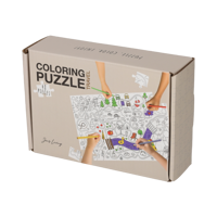 Kleurplaat Puzzel Travel