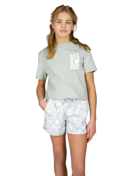 Tulya-Print Girls Swim Shorts