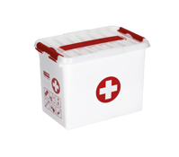 Q-line EHBO doos met inzet 9L wit rood