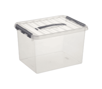 Q-line opbergbox 22L transp./metaal